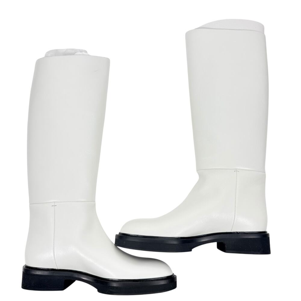 New Khaite Derby Leather Riding Boots Knee Hight White Size 39 - Picture 6 of 9